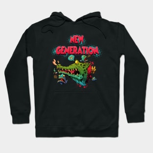 Crocodile vs Piranha Hoodie